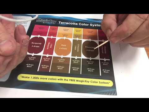 How to mix colors with MagicEzy Tile Repair Kit - Terracotta Color System