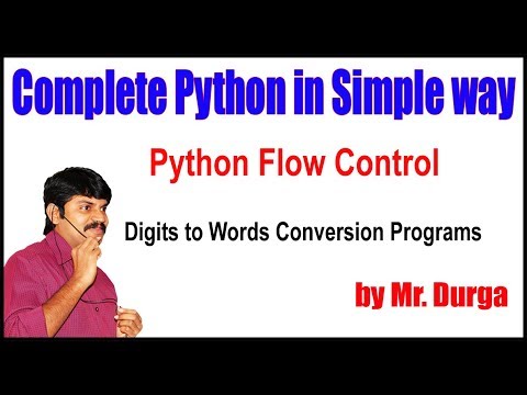 Python Tutorial Flow Control Digits To Words Conversion Programs