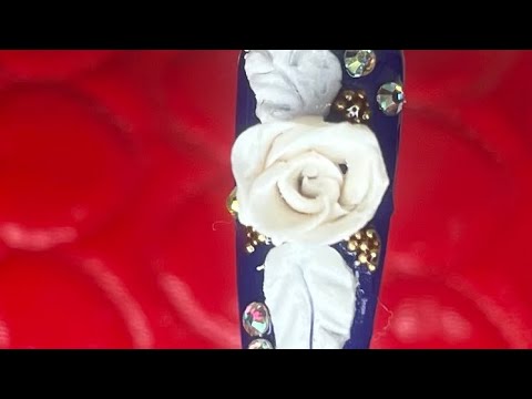 How to make 5D rose flower nail art tutorial in Marathi by Kimaya’s academy,badlapur, Mumbai