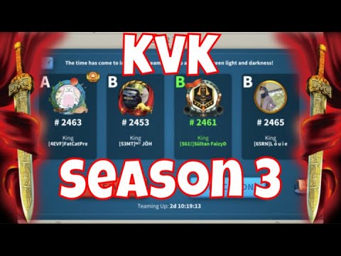 KVK Season 3 Teams - Rise of Kingdoms