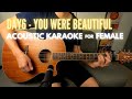 DAY6 - You Were Beautiful (acoustic karaoke for female) with Lyrics