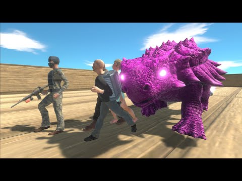 Escape from CRAZY PINK ANKYLOSAURUS - Animal Revolt Battle Simulator