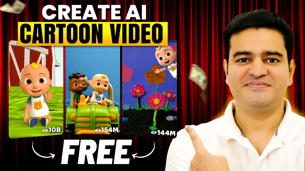 How to Create Cartoon Animation Video with AI Free in Hindi | #cartoonanimationvideos