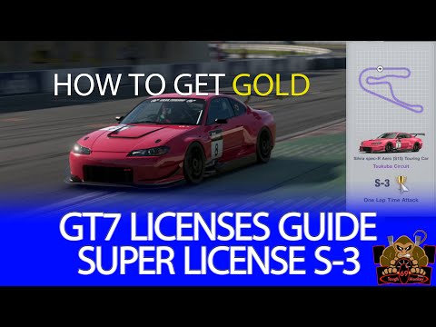 GT7 Super License S-3 - Gold Standard Step by Step Tutorial Guide - Tsukuba in Nissan Silvia S3