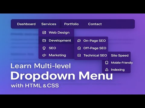 Create A Multi Level Dropdown Menu With Html Css Only No Javascript