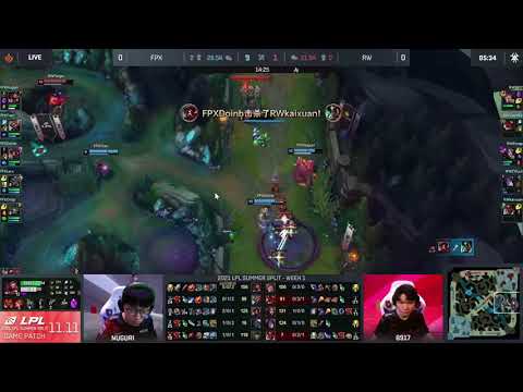 FPX vs RW W1G1 Summer '21 | Icecoke facecheck into Nuguri big play