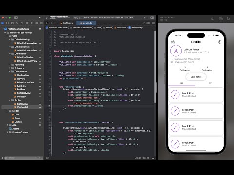 2023 SwiftUI Profile Navigation Tutorial | NavigationStack | MVVM
