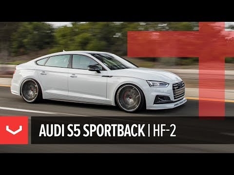 Vossen Hybrid Forged HF-2 Wheel | Audi S5 Sportback | Brushed Gloss Black
