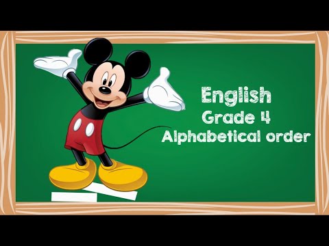 Alphabetical order - Grade 4