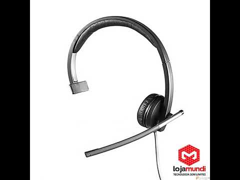 Video do produto Headset Logitech H650e Mono USB Profissional com Microfone Cancelamento de Ruído e Áudio Wideband