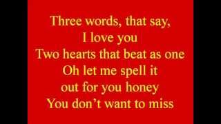 Three Words, Two Hearts, One Kiss By Billy Gilman