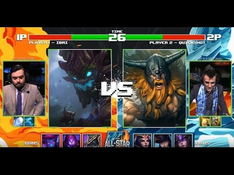 2016 All-Stars Barcelona Day 2 - Ibai (Renekton) vs Quickshot (Olaf) - Caster solo 1 vs 1