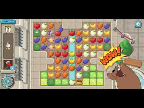 We Bare Bears Match3 Repairs Level 302 - No Boosters