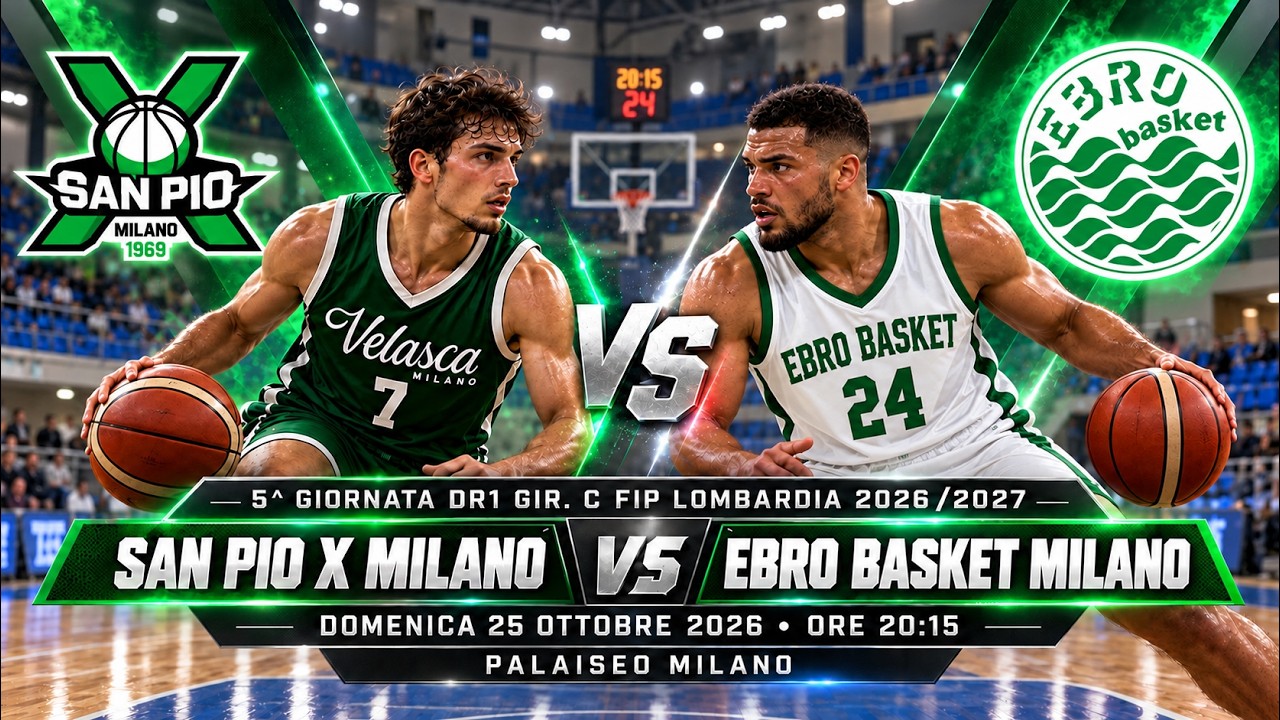 🏀 LIVE | Velasca San Pio X Milano vs Ebro Basket Milano | DR1 FIP Lombardia 2026/2027 #pallacanestro