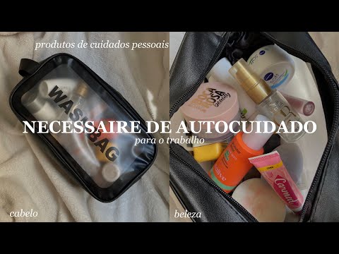 My personal care bag for work, self-care, beauty and hair products