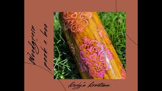 Woodgrain peek a boo Glitter tumbler