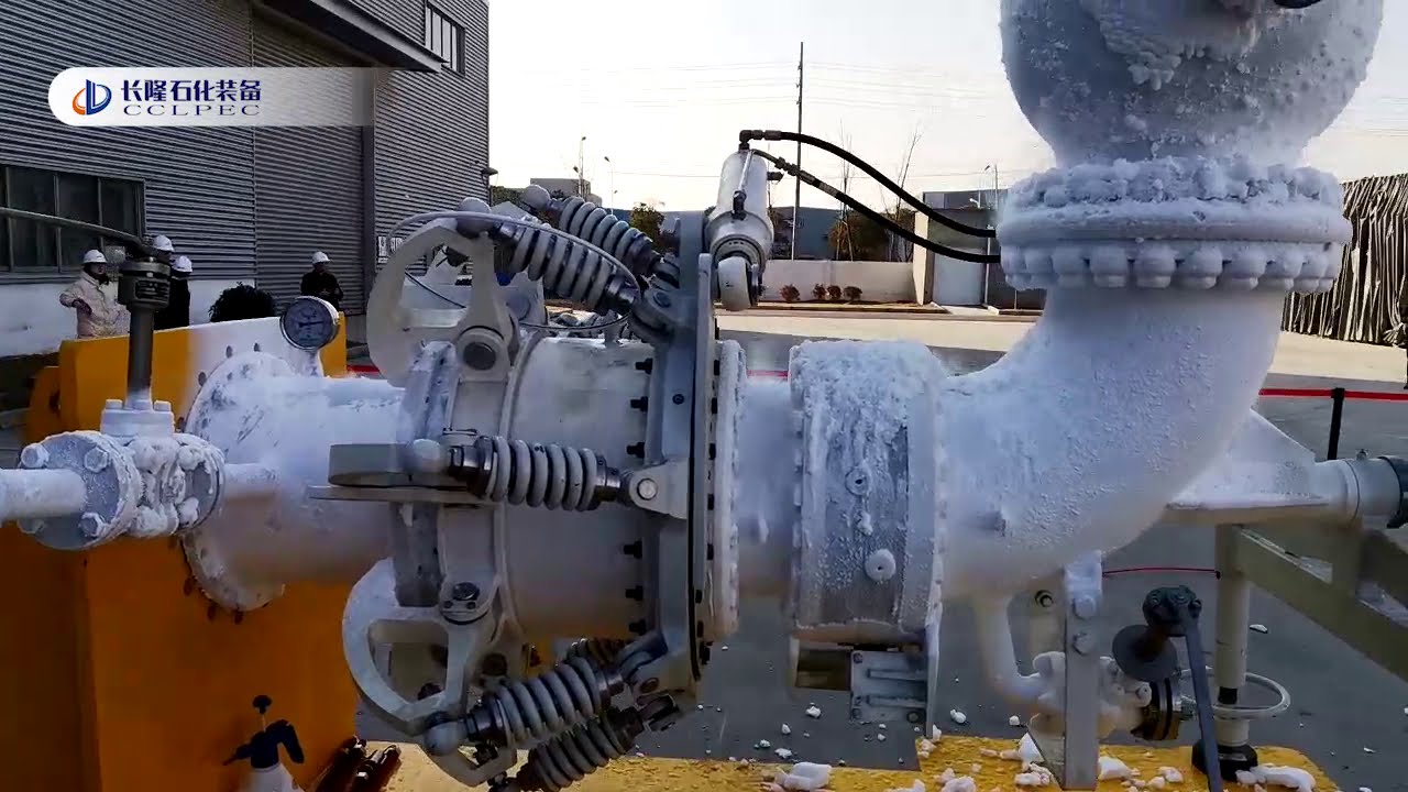 16 inch LNG Marine Loading Arm Emergency Release Test