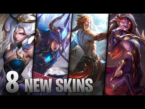 8 NEW NIGHTBRINGER & DAWNBRINGER SKINS - Yone Kayn Morgana Lillia Tryndamere Vex - League of Legends