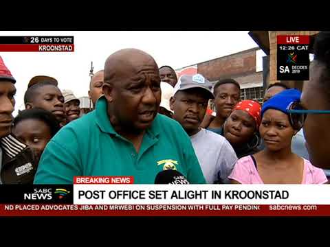 Post office set alight in Kroonstad