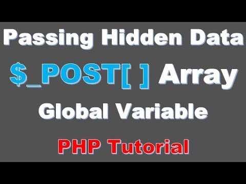 Beginner PHP Tutorial 38 Passing Hidden Data Using POST Variables in PHP