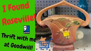 I Found ROSEVILLE POTTERY at GOODWILL! Thrifting for Home Decor!