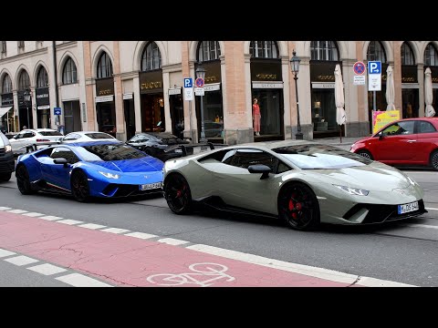 BRAND NEW M5 F90 CS, 2x Huracan Performante, F8 Tributo, BMW Z4... | Cars in Munich 17.4.21 | 4k