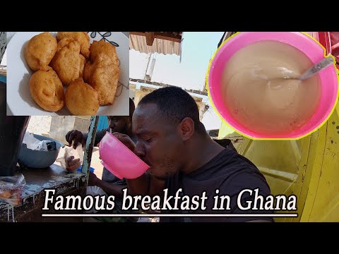 The famous breakfast in Ghana KOKO || Millet porridge || Hausa koko || street food ||