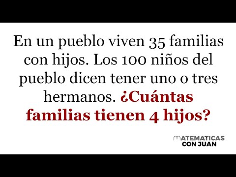 EL PROBLEMA DE LOS HIJOS Y LAS FAMILIAS. Razonamiento Matemático