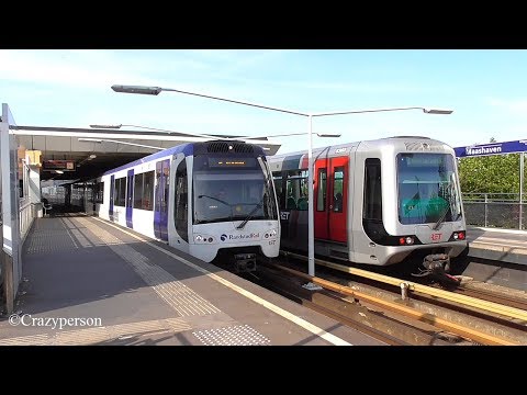 Metrolijn D en RandstadRail Metrolijn E op Maashaven Rotterdam