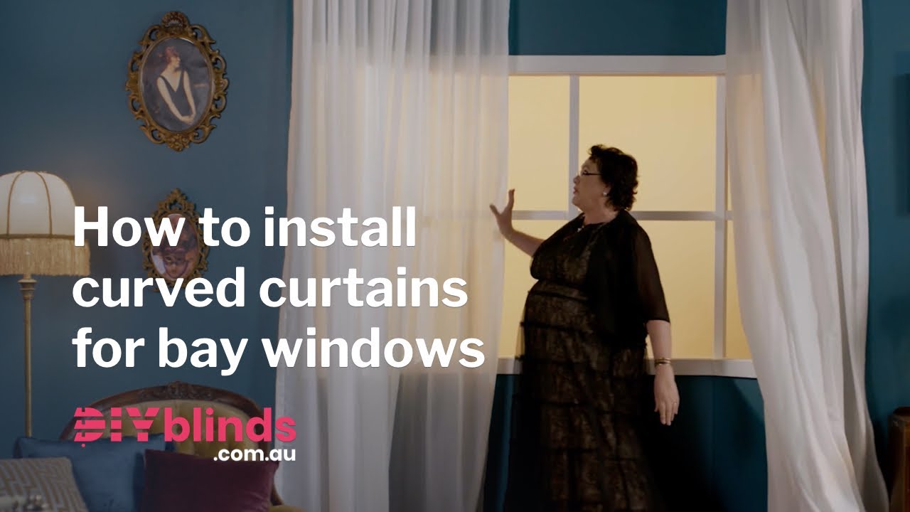 Watch video How to Install Curved Curtains for Bay Windows Now How to Install Curved Curtains for Bay Windows