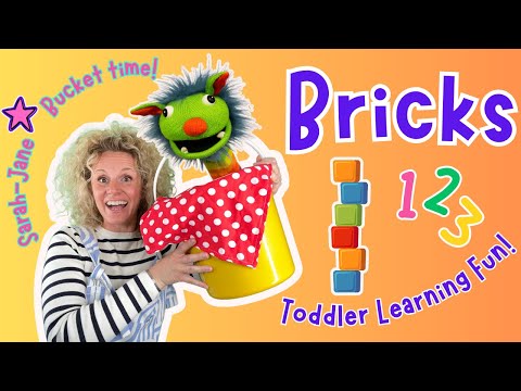 Brick | Block Building Fun! Sarah-Jane Bucket Time! Toddler | Preschool Learning Educational Fun!