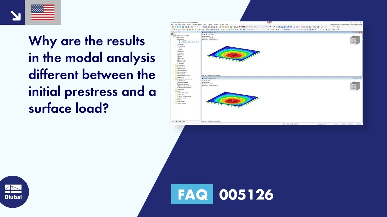 FAQ 005126 | Why do the results in a modal analysis differ between the initial prestress and the surface ...