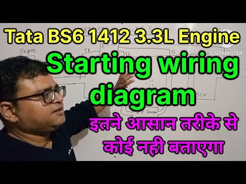 Tata 1412 3.3 liter Engine Starting Wiring Diagram | 1412 3.3 liter Engine Circuit Starting diagram