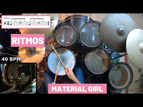 RITMOS de MATERIAL GIRL en BATERÍA – Madonna (10 Ritmos Fáciles)
