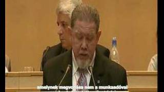 Szirmai Péter az ILO konferenciáján