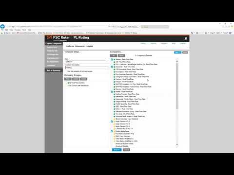 FSC Raterweb version of PL Rating