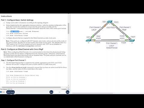 6.2.4 Packet Tracer - Configure EtherChannel | CCNA 2v7