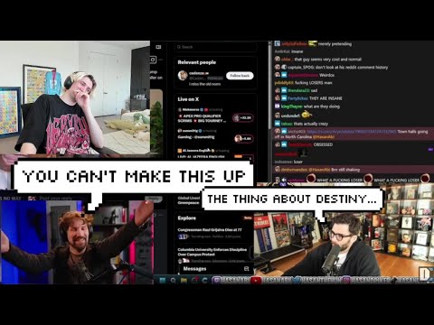 xQc Dies Laughing at Destiny Perfectly Predicting Hasan Talking about Him before Checking His Stream