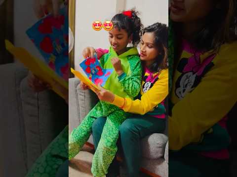 Namya made a beautiful card for Mother's Day.#motherdaughter #trending #love #ytshorts #cute #reels