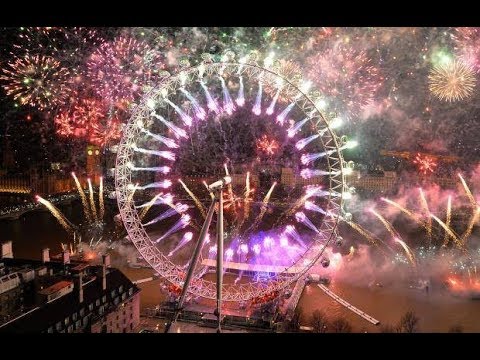 London Fireworks 2018 LIVE - New Year's Eve Fireworks: 2017 / 2018, COMPLETE SHOW, Big Ben View