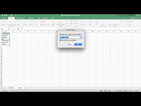 Creating Expanding Dropdown Lists | Excel | Tutorial