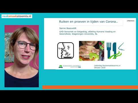 Ruiken en Proeven in tijden van Corona - presentatie door Dr. Sanne Boesveldt Wageningen University