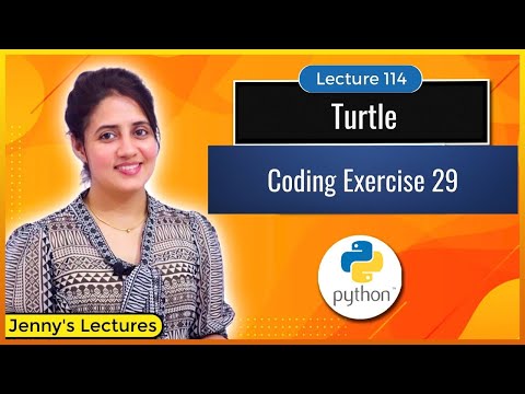 Turtle Coding Exercise for Beginners in Python |Exercise 29 | Python for Beginners #lec114