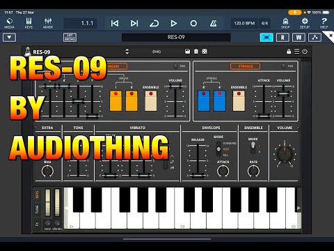 RES-09 Analog Organ & String Machine - Emulation of the Roland RS-09 - Tutorial & Demo - iOS