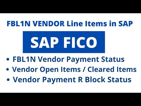How to Display Vendor Line Items with FBL1N in SAP S/4HANA