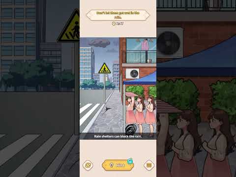 Brain Puzzle Tricky Quest - Rain Crossing - Don't let them get wet in the rain #games #braingames