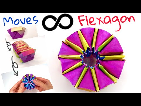 How to make a Paper Moving Flexagon! DIY Infinity Antistress Moving Origami! Easy