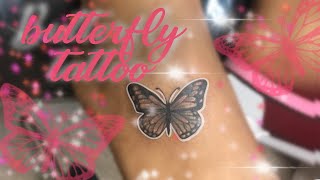 BUTTERFLY FOOT TATTOO /TIMELAPSE