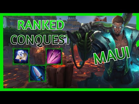 SMITE NORMAL CONQUEST - MAUI - PRIMERA PARTIDA CON EL NUEVO DIOS... ESTA MUY FUERTE