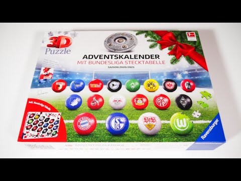 Ravensburger 3D Puzzle Bundesliga Adventskalender 2020 Unboxing